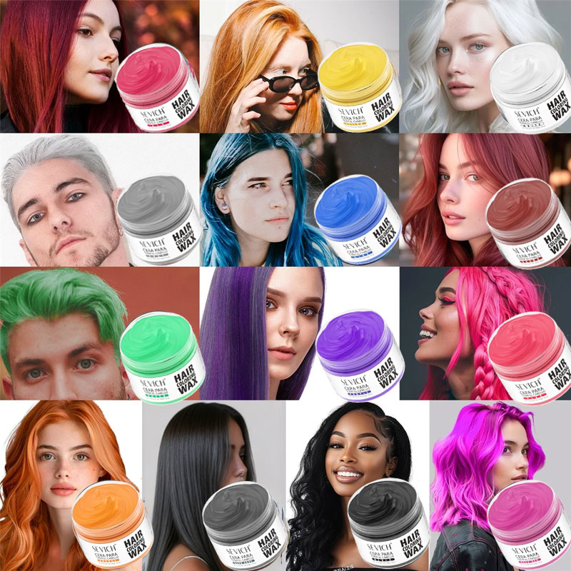 50g 使い捨てヘアマッドワックス 13色ヘアカラーワックス - Hair Spray Color のレビューと価格