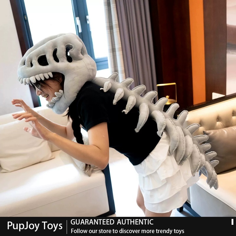 汎用性の高い恐竜の骨格を模したぬいぐるみ帽子、フルセット。面 - Cosplay Fire Prop のレビューと価格