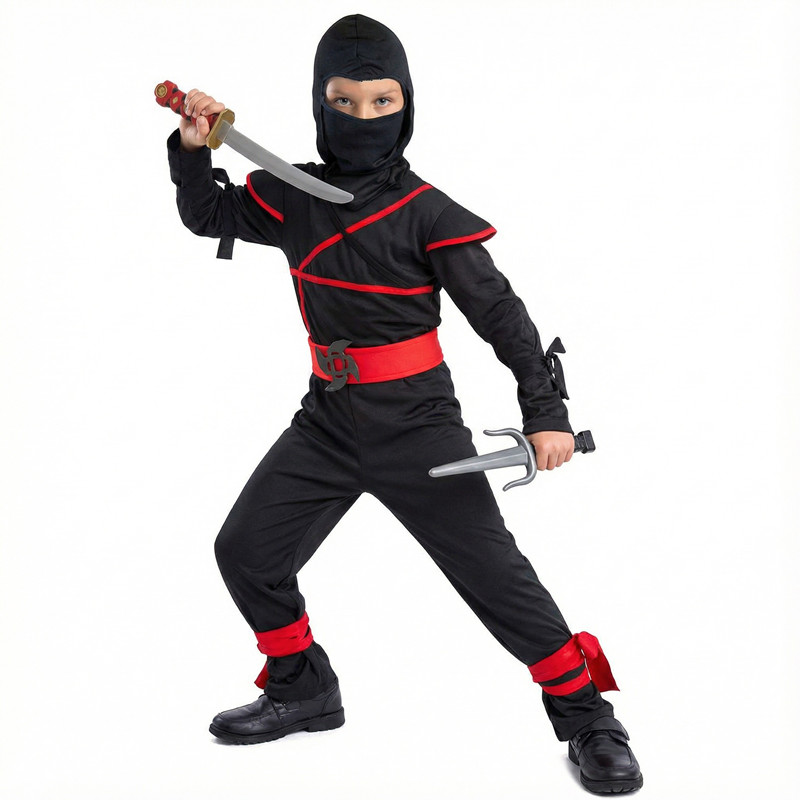 子供用侍コスチューム 忍者コスプレ ハロウィンパーティー コ - Cosplay Prop Dagger のレビューと価格